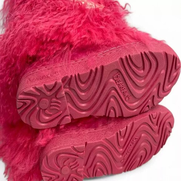 Bearpaw Boetis Pink Curly Lamb Fur Sheepskin Wool Lined Mongolian Sherpa Boots 8 - Picture 8 of 10